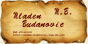 Mladen Budanović vizit kartica